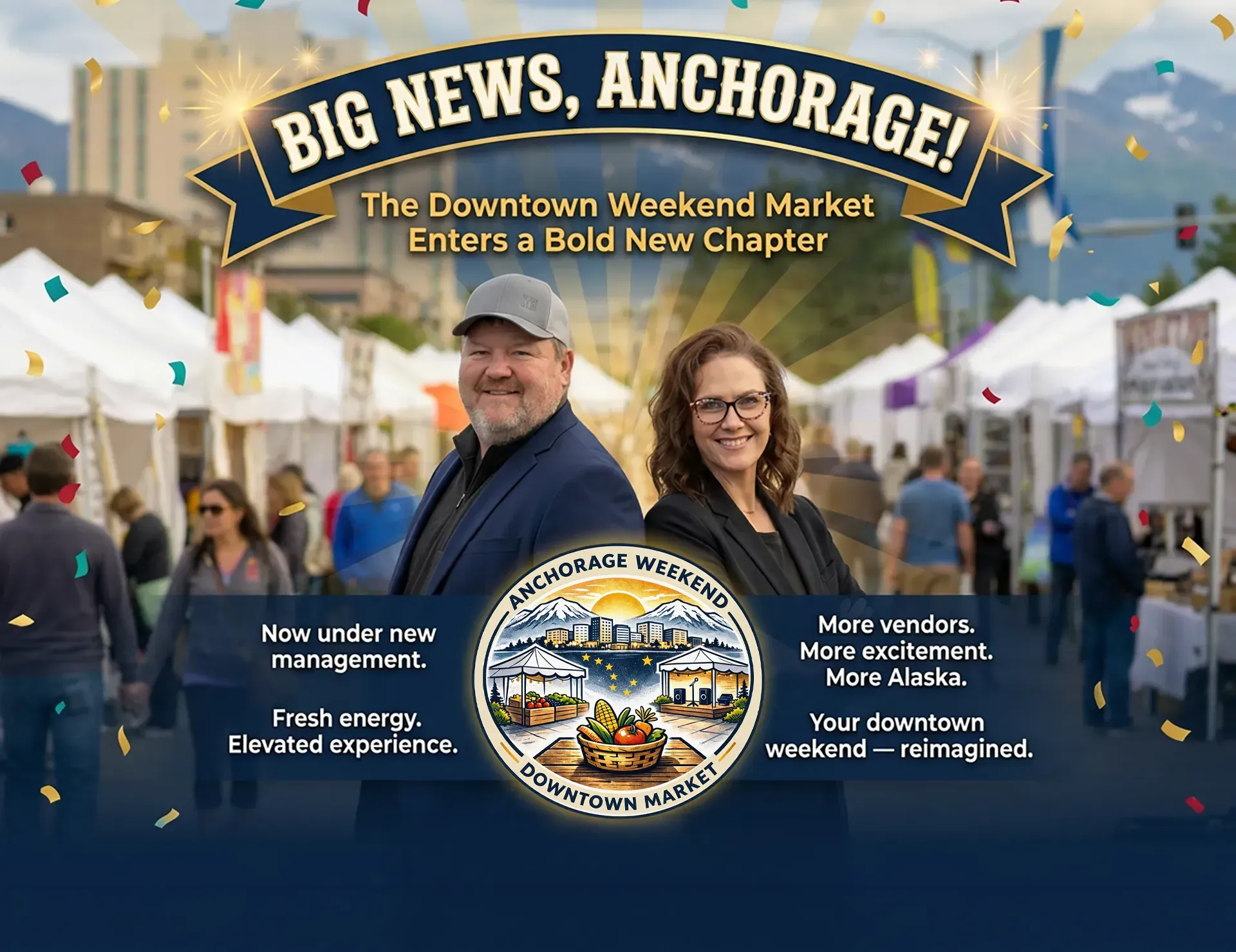 ON NOW! Every Saturday & Sunday through to September 13th. Anchorage Weekend Downtown Market, Vendors, Marketplace, Seasonal